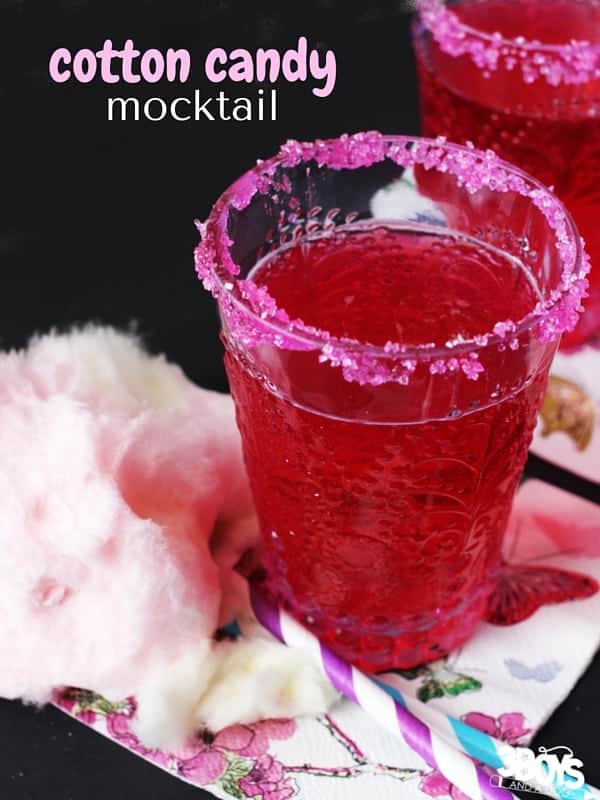 This cotton candy mocktail is the perfect mocktail for kids' birthday parties or sleepovers. Watch the cotton candy magically disappear into the drink before you enjoy.