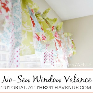 DIY No-Sew Window Valance Tutorial at the36thavenue.com ...Pin it NOW and make it later!