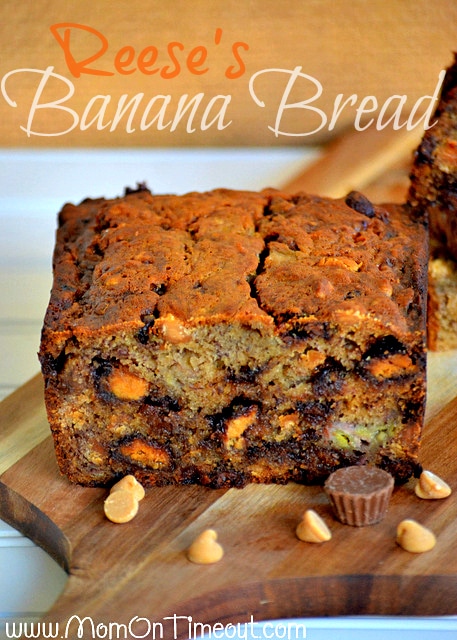 Reese's Banana Bread Recipe. Featured over at the36thavenue.com